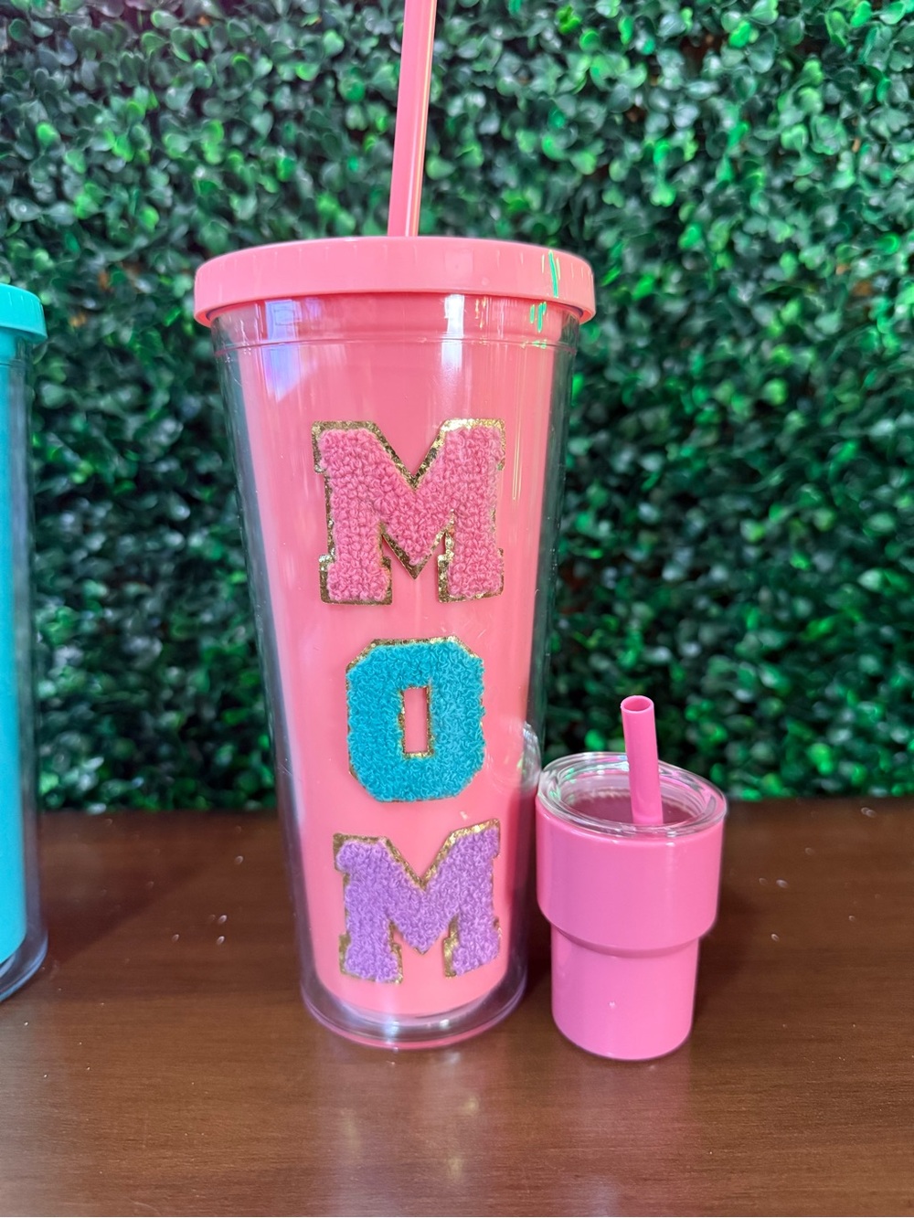 Mother's Day Pink Mom Patch Tumbler